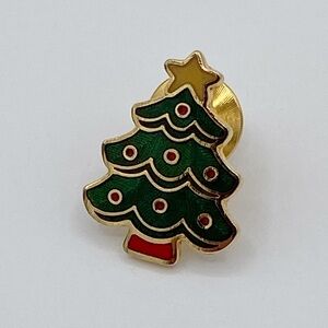 Vintage Christmas Tree Pin Hallmark 1983